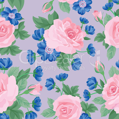 Floral seamless pattern. Flower background. Garden texture