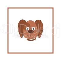 Dog head sign. Domestic animal cartoon. Puppy icon