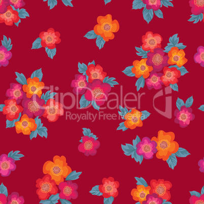 Floral seamless pattern. Flower background. Garden ornament