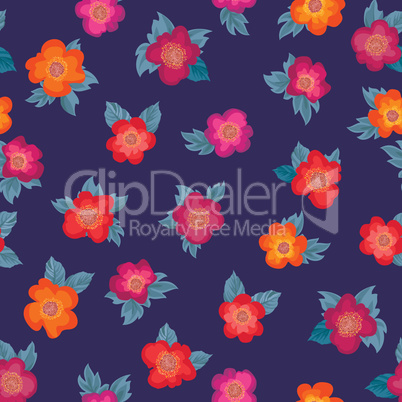 Floral seamless pattern. Flower background. Garden ornament
