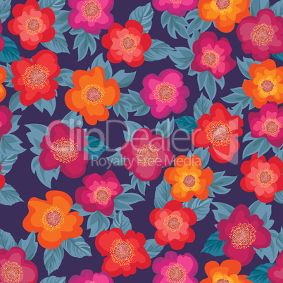 Floral seamless pattern. Flower background. Flourish garden texture