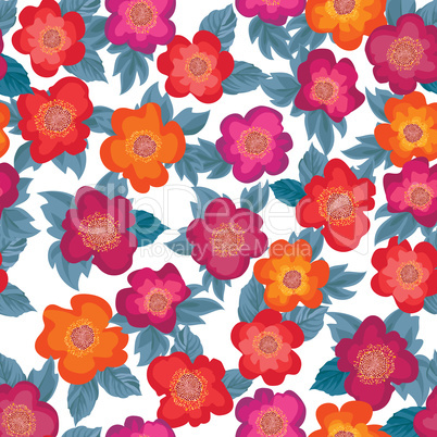 Floral seamless pattern. Flower background. Garden ornament