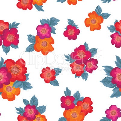 Floral seamless pattern. Flower background. Garden ornament