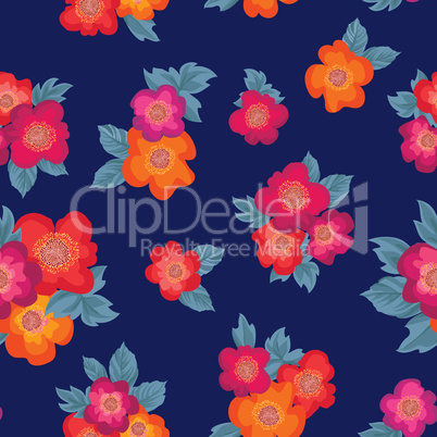 Floral seamless pattern. Flower background. Garden ornament