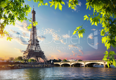 Eiffel Tower and bridge