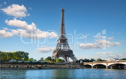 River and bridge in Paris