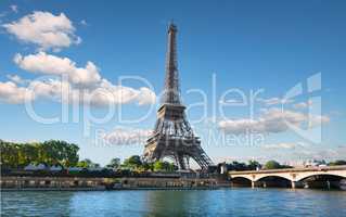 River and bridge in Paris
