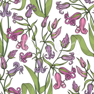 Floral seamless pattern. Flower background. Flourish spring garden