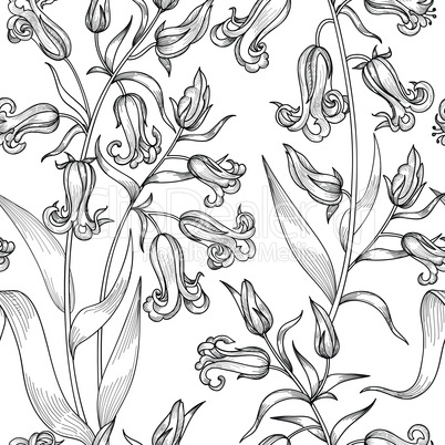 Floral seamless pattern Flower background Flourish ornament cover