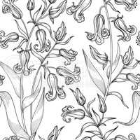 Floral seamless pattern Flower background Flourish ornament cover