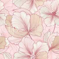 Floral seamless pattern. Flower background. Flourish wallpaper