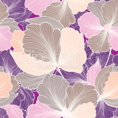 Floral seamless pattern. Flower background. Flourish wallpaper