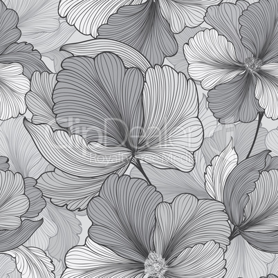 Floral seamless pattern. Flower background. Flourish wallpaper