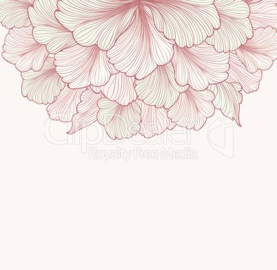 Floral background. Flower bloom cover. Flourish greeting card