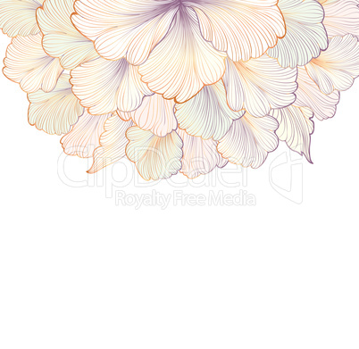 Floral background. Flower bloom cover. Flourish greeting card