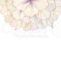 Floral background. Flower bloom cover. Flourish greeting card