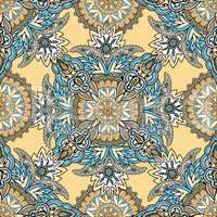 Floral seamless background. Oriental ornament. Flower pattern.