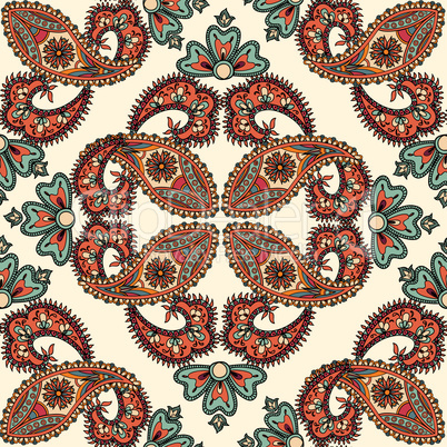 Floral seamless background. Oriental ornament. Flower pattern.