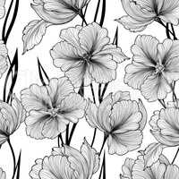 Floral seamless pattern. Flower background. Flourish garden texture