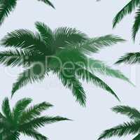 Floral geomtric tile pattern. Tropical leaves summer background