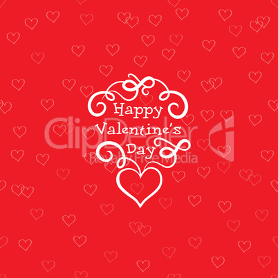 Valentine's day Greeting Card. Love heart pattern and lettering
