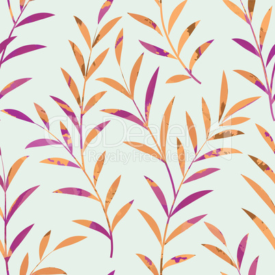 Floral seamless pattern. Leaves background. Nature ornament