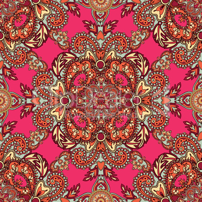 Floral seamless background. Oriental ornament. Flower pattern.