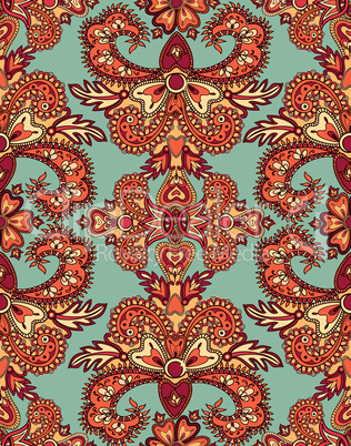 Floral seamless background. Oriental ornament. Flower pattern.