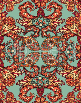 Floral seamless background. Oriental ornament. Flower pattern.