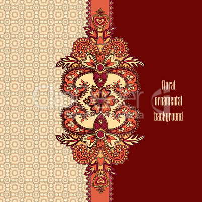 Abstract floral seamless pattern Geometric ornamental background