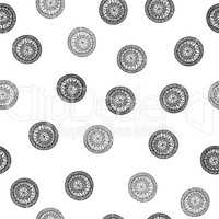 Abstract geometric pattern. Floral circle oriental ethnic backgr