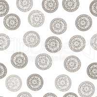 Abstract geometric pattern. Floral circle oriental ethnic backgr