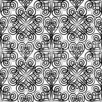 Abstract celtic floral seamless pattern. Line oriental ornament