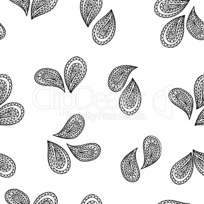 Abstract geometric pattern. Floral leaf oriental ethnic backgrou