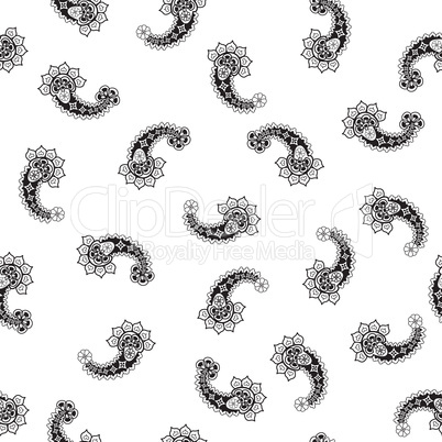 Abstract geometric pattern. Floral leaf oriental ethnic backgrou