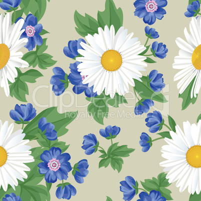 Floral seamless pattern. Flower background. Flourish garden