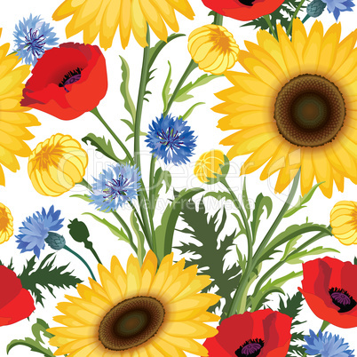 Floral seamless pattern. Flower background. Flourish garden