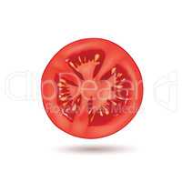 Tomato isolated. Vegetable logo. Natural product sign