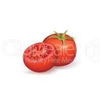 Tomato isolated. Vegetable logo. Natural product sign