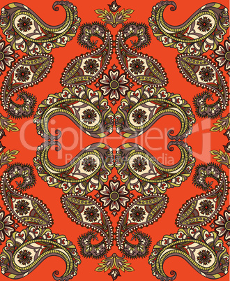 Floral seamless background. Oriental ornament. Flower pattern.