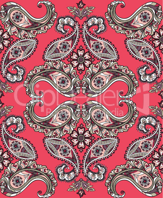 Floral seamless background. Oriental ornament. Flower pattern.