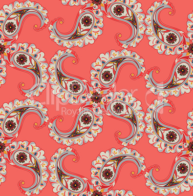 Floral seamless background. Oriental ornament. Flower pattern.