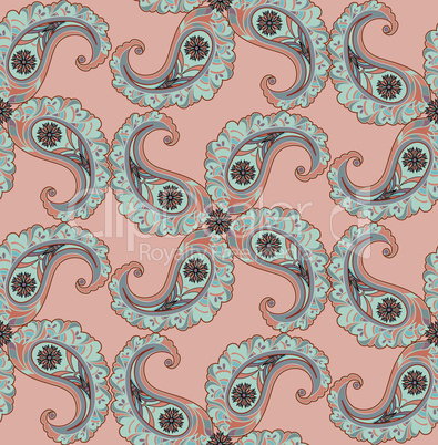 Floral seamless background. Oriental ornament. Flower pattern.