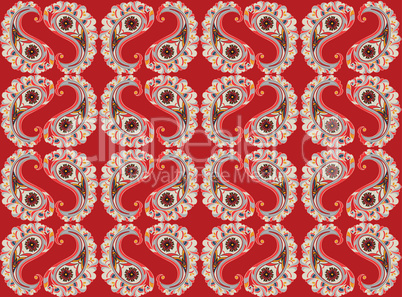 Floral seamless background. Oriental ornament. Flower pattern.