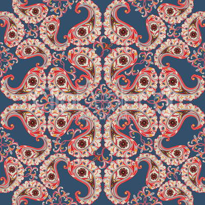 Floral seamless background. Oriental ornament. Flower pattern.