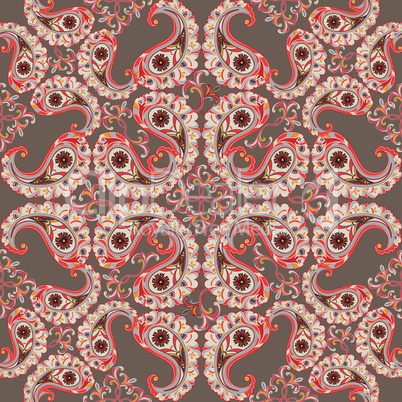 Floral seamless background. Oriental ornament. Flower pattern.