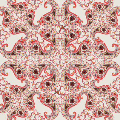 Floral seamless background. Oriental ornament. Flower pattern.