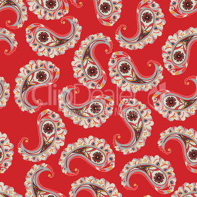 Floral seamless background. Oriental ornament. Flower pattern.