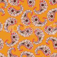 Floral seamless background. Oriental ornament. leaves pattern.