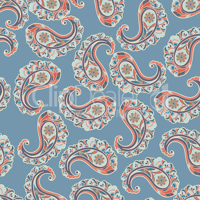 Floral seamless background. Oriental ornament. Flower pattern.